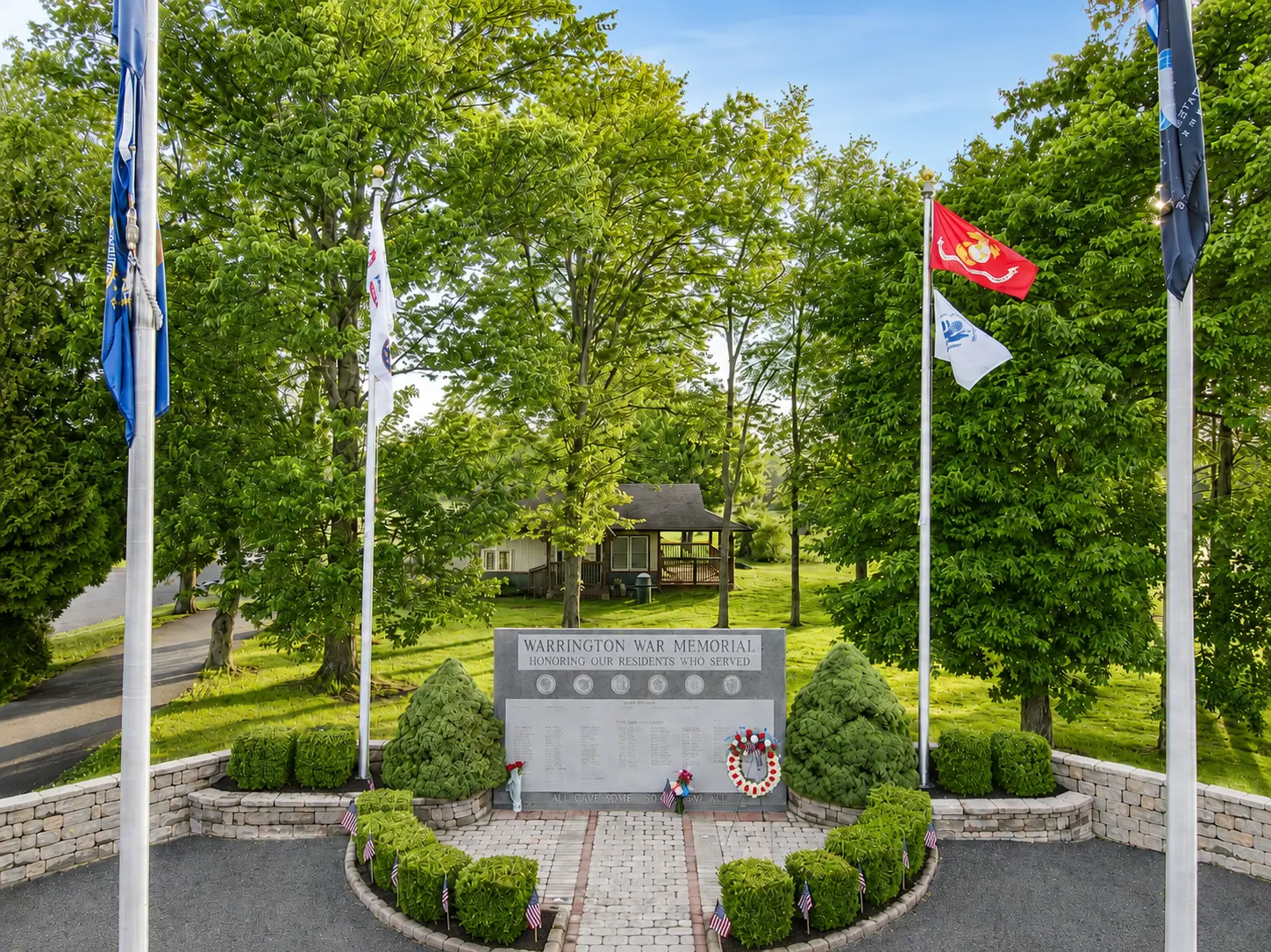 Warrington War Memorial at Igoe Porter Wellings Field in Warrington, PA.