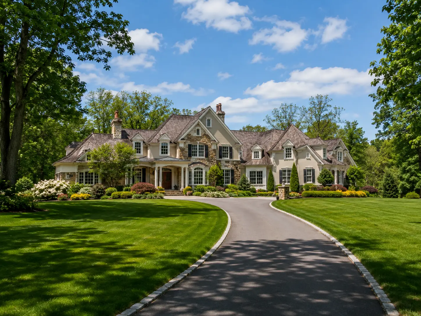 Luxury estate home on a large lot in Washington Crossing PA