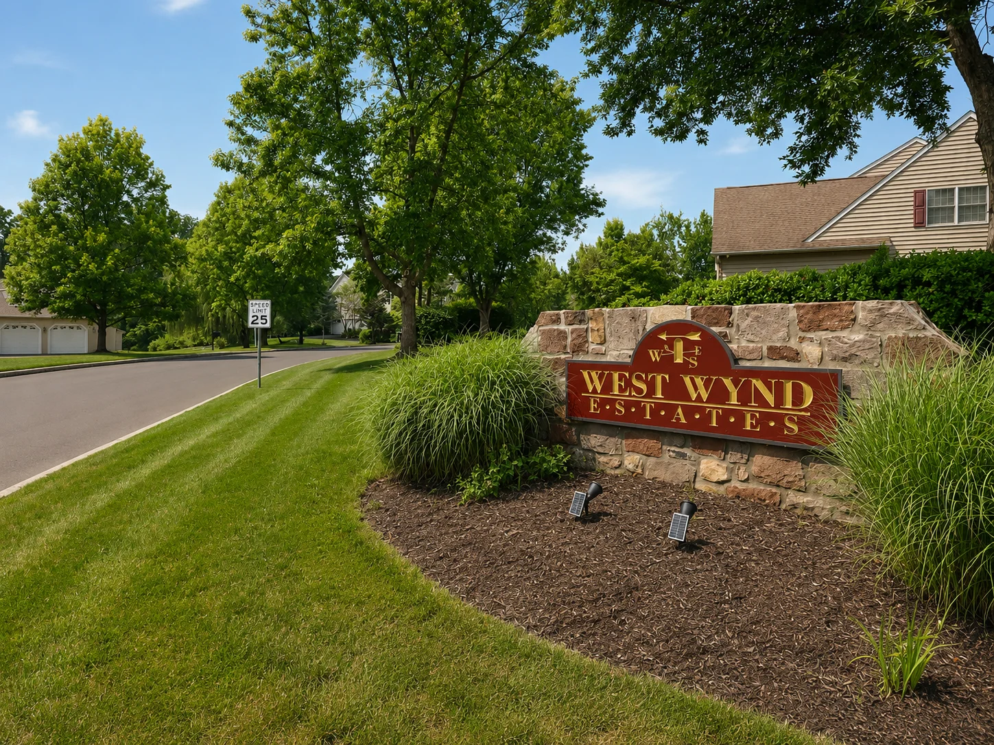 Entrance to West Wynd Estates in Ivyland PA
