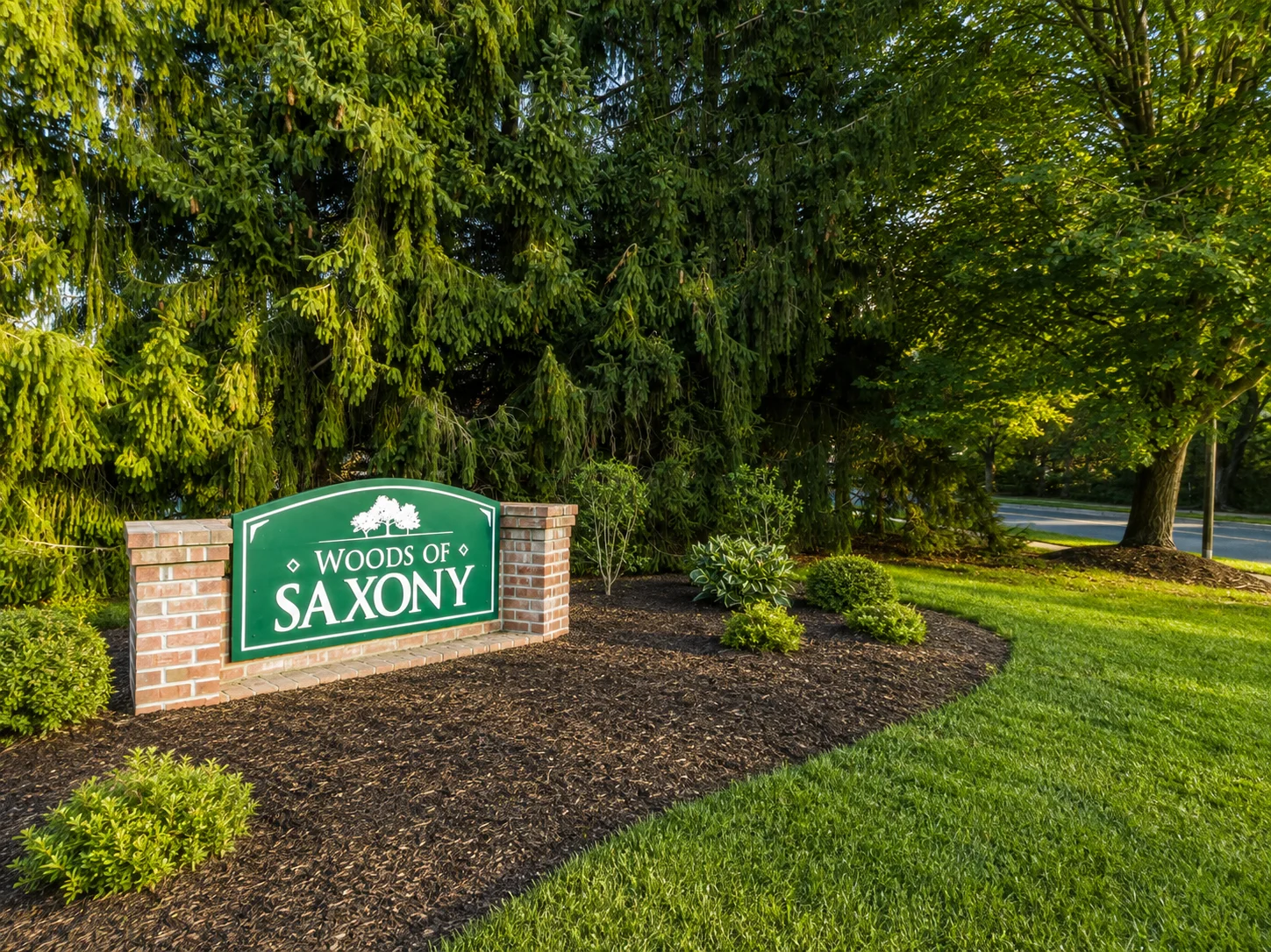 Entrance to Woods of Saxony in Newtown PA