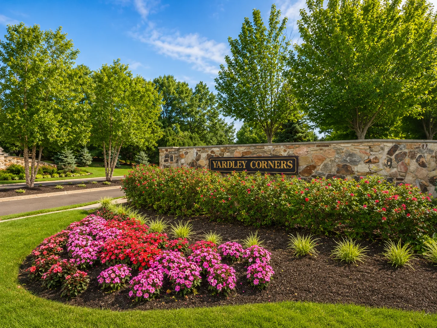 Entrance to Yardley Corners in Yardley PA
