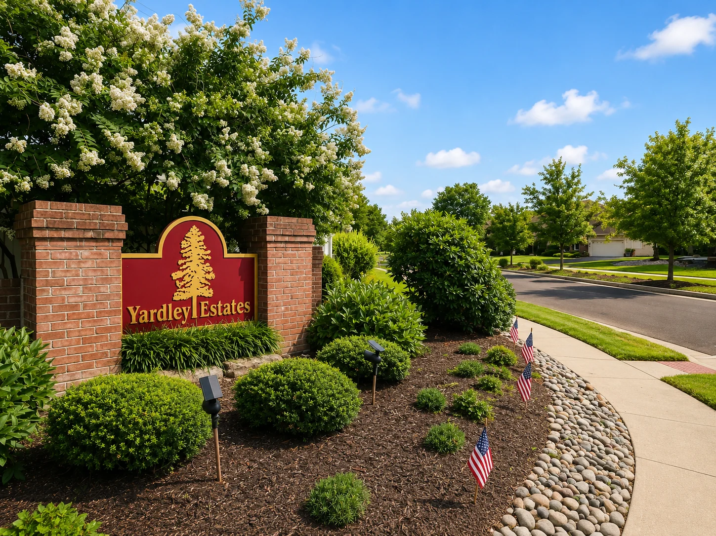 Entrance to Yardley Estates in Yardley PA